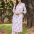 women floral printed regular cotton kurta with trousers