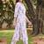 women floral printed regular cotton kurta with trousers