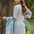 women floral printed regular thread work cotton kurta with trousers & with dupatta