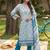 women floral printed regular thread work cotton kurta with trousers & with dupatta