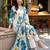women floral printed regular cotton kurta with trousers & with dupatta