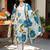 women floral printed regular cotton kurta with trousers & with dupatta