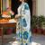 women floral printed regular cotton kurta with trousers & with dupatta