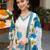 women floral printed regular cotton kurta with trousers & with dupatta