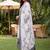 women ethnic motifs embroidered regular thread work cotton kurta with trousers & with dupatta