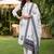 women ethnic motifs embroidered regular thread work cotton kurta with trousers & with dupatta