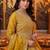 women floral embroidered empire mirror work kurta with trousers & with dupatta