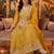 women floral embroidered empire mirror work kurta with trousers & with dupatta