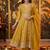 women floral embroidered empire mirror work kurta with trousers & with dupatta