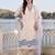 women floral embroidered regular thread work kurta with trousers & with dupatta