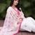 women floral embroidered regular thread work cotton kurta with trousers & with dupatta