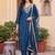 women ethnic motifs embroidered regular kurta with trousers & with dupatta