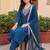 women ethnic motifs embroidered regular kurta with trousers & with dupatta