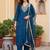 women ethnic motifs embroidered regular kurta with trousers & with dupatta