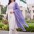women ethnic motifs embroidered regular thread work cotton kurta with trousers & with dupatta
