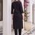 women floral embroidered regular thread work kurta with trousers