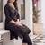 women floral embroidered regular thread work kurta with trousers