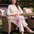 women floral embroidered regular sequinned kurta with palazzos