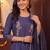 regular thread work kurta with trousers & with dupatta
