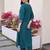 women floral embroidered regular thread work kurta with trousers