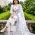 women ethnic motifs embroidered regular thread work cotton kurta with trousers & with dupatta