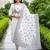 women ethnic motifs embroidered regular thread work cotton kurta with trousers & with dupatta
