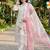 women floral embroidered regular thread work kurta with trousers & with dupatta