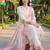 women floral embroidered regular thread work kurta with trousers & with dupatta