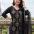 women ethnic motifs embroidered regular thread work liva kurta with trousers & with dupatta