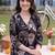 women printed regular cotton kurta with trousers