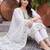 women ethnic motifs embroidered regular thread work cotton kurta with trousers & with dupatta