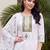 women ethnic motifs embroidered regular thread work cotton kurta with trousers & with dupatta