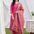 women ethnic motifs regular kurta with trousers & with dupatta