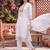women ethnic motifs embroidered regular thread work cotton kurta with trousers & with dupatta