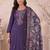 women floral embroidered regular thread work kurta with trousers & with dupatta