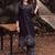 women floral printed regular cotton kurta with trousers