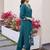 women floral embroidered regular thread work kurta with trousers