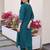 women floral embroidered regular thread work kurta with trousers