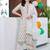 women floral printed regular cotton kurta with trousers & with dupatta