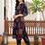 women ethnic motifs printed regular cotton kurta with trousers