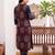 women ethnic motifs printed regular cotton kurta with trousers