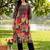 women floral printed regular cotton kurta with trousers