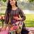women floral printed regular cotton kurta with trousers