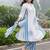women floral printed regular cotton kurta with trousers & with dupatta