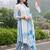 women floral printed regular cotton kurta with trousers & with dupatta