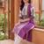 women printed regular cotton kurta with trousers