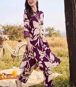women floral printed regular sequinned kurta with trousers