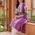 women printed regular cotton kurta with trousers