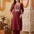 women ethnic motifs embroidered regular thread work liva kurta with patiala