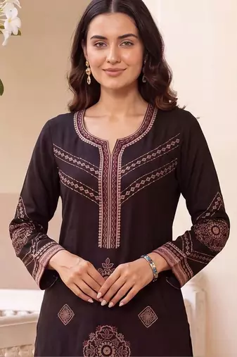 women ethnic motifs printed regular kurta with palazzos & with dupatta